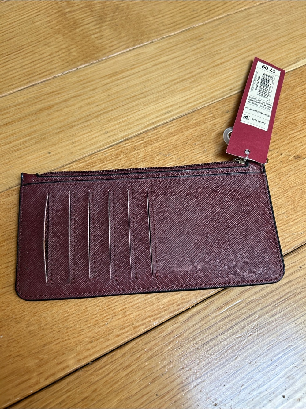 Merona Wine Slim Zip Card Pouch